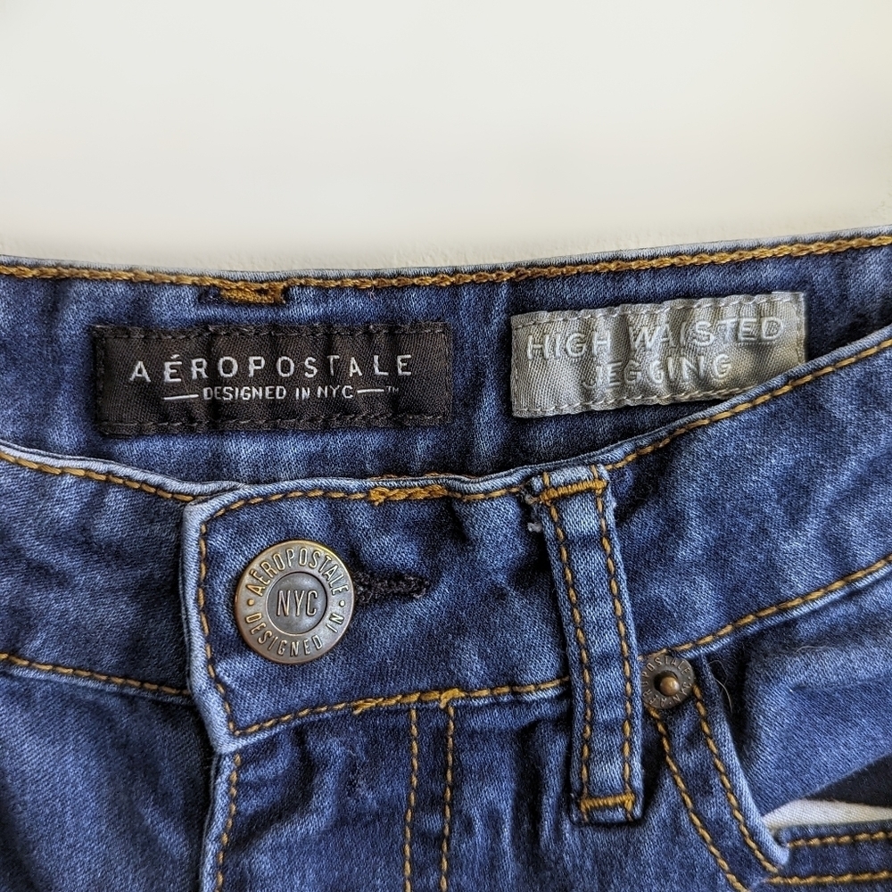 Aeropostale High Waisted Jeggings Size 6 Long - Picture 6 of 6